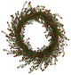 Nearly Natural 20ï¿½ Boxwood and Berries Artificial Wreath
