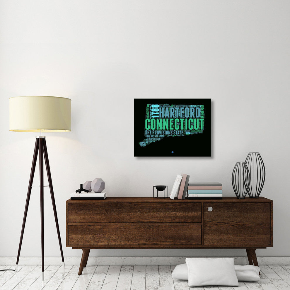 "Connecticut Word Cloud 1" Fine Art Print