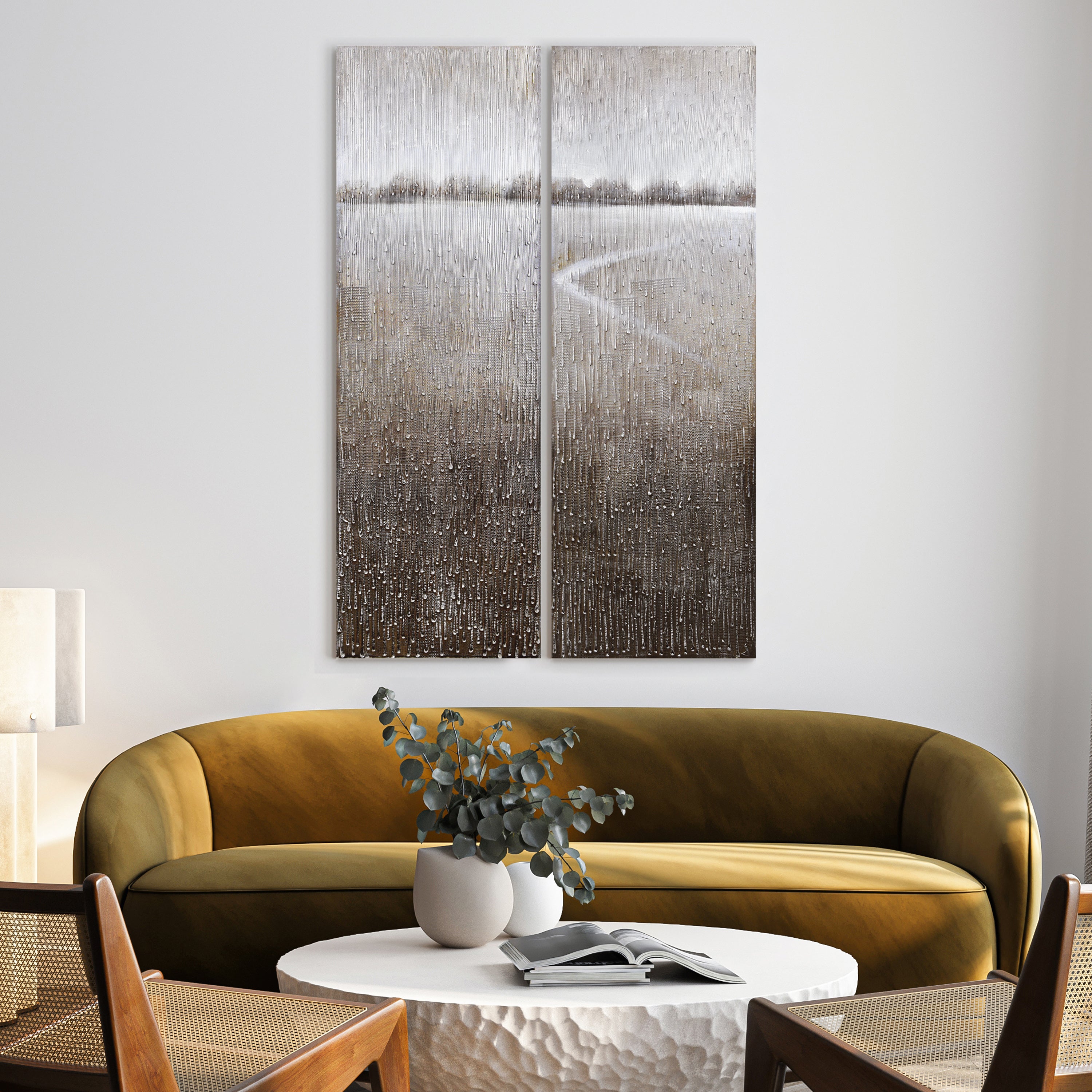 Listlessness Textured Metallic Hand Painted Wall Art by Martin Edwards