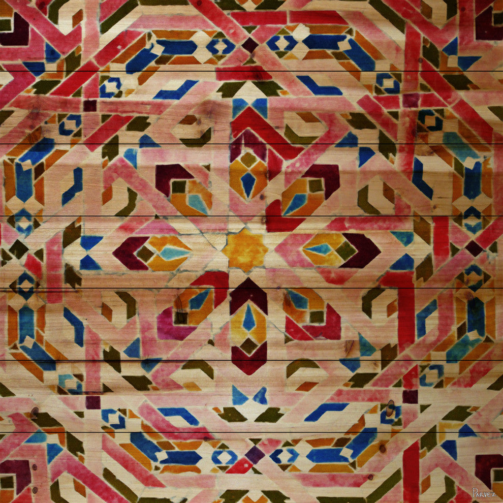 "Farnatchi" UV Ink Print on Natural Pine Wood, 32"x32"