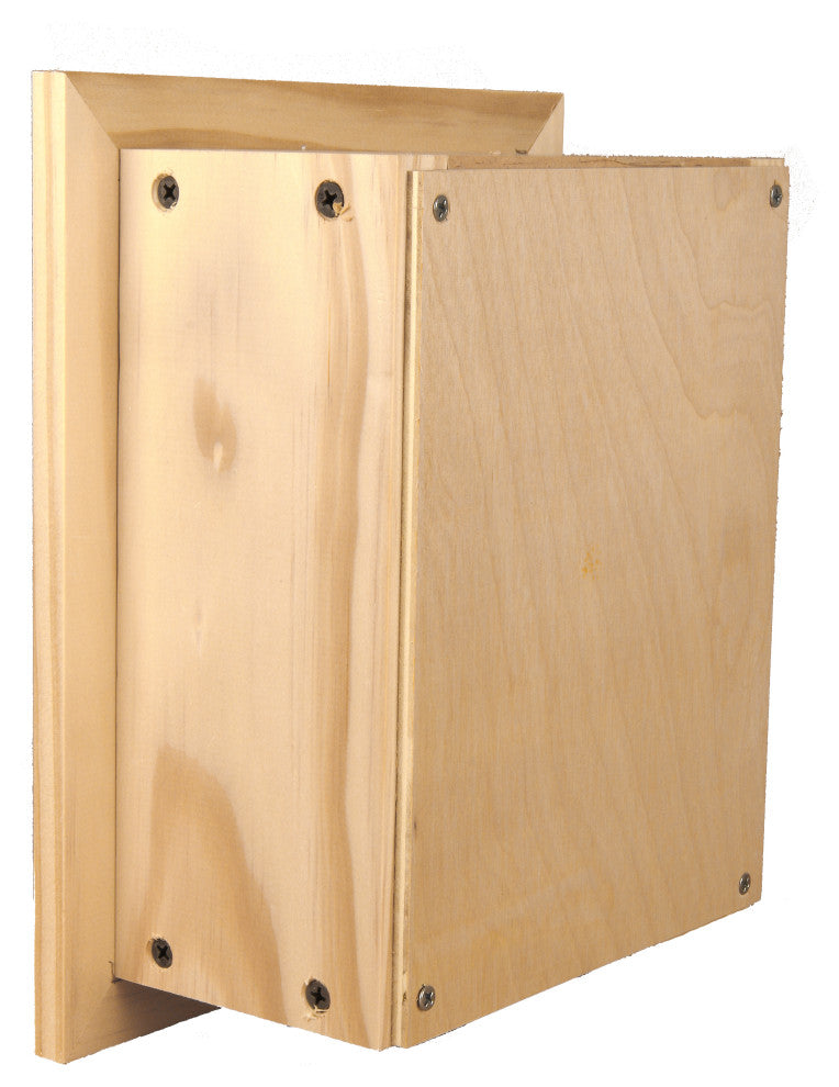 Tampa Recessed Solid Wood Toilet Paper Holder 7 x 8.5, Unfinished