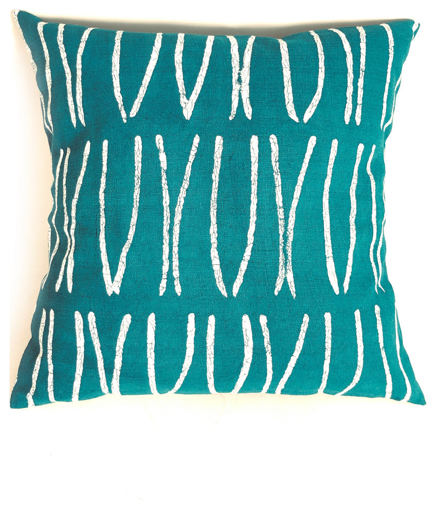 Sadza Lines Pillow Seychelles Teal