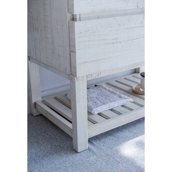 Fresca Formosa Modern 60" Rustic White Open Bottom Double Sink Vanity