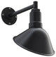 The Del Rey Barn Light - Short Angled Sign Light, Matte Black Inlay