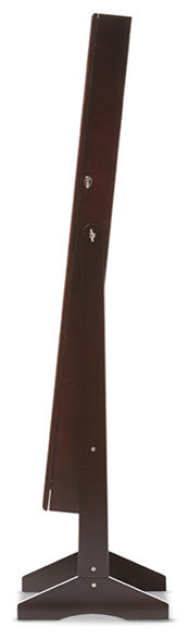 Alena Brown Finishing Wood Free Standing Cheval Mirror Jewelry Armoire