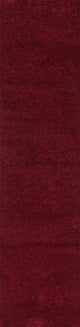 Haze Solid Low-Pile Runner Rug, Dark Red, 2 X 8