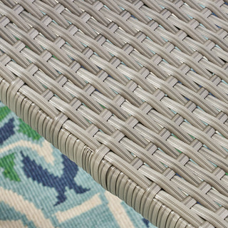 Swarthmore Outdoor Aluminum Dining Chairs With Faux Wood Accents, Gray + Natural Brown, Set of 2