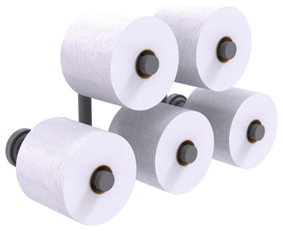 Dottingham 5 Roll Reserve Roll Toilet Paper Holder, Matte Gray