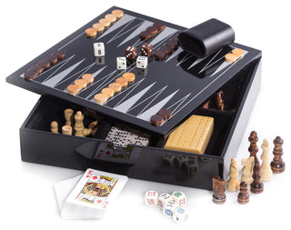 Lacquered Wood Multi Game Set