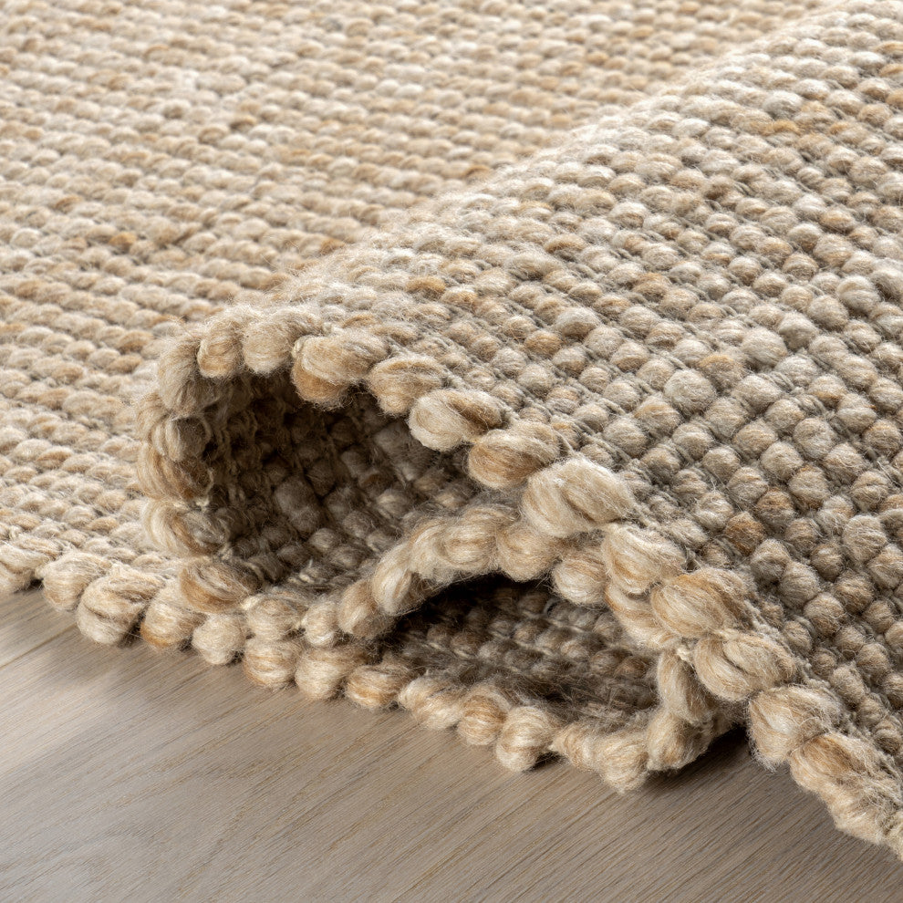 Frenshe Interiors x RugsUSA Palisades Marled Rug, Beige 6' x 9'