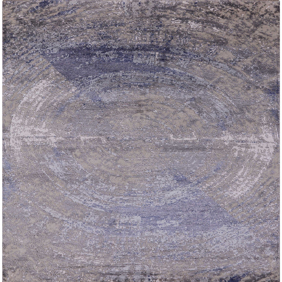 Ahgly Company Indoor Square Mid-Century Modern Area Rugs, 5' Square
