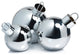 LED Oversized 9.75" Silver Glass Ball Ornament