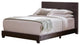Leatherette Upholstered Bed, Queen Size, Brown