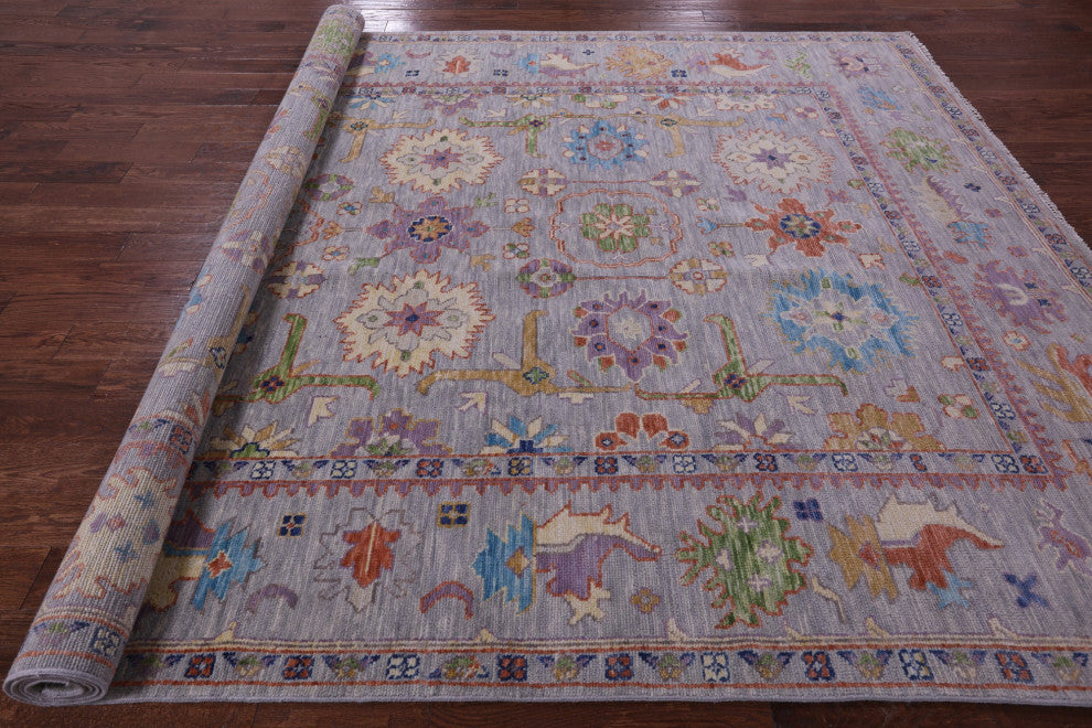 8' 10" X 12' 0" Turkish Oushak Hand Knotted Wool Rug - Q15697