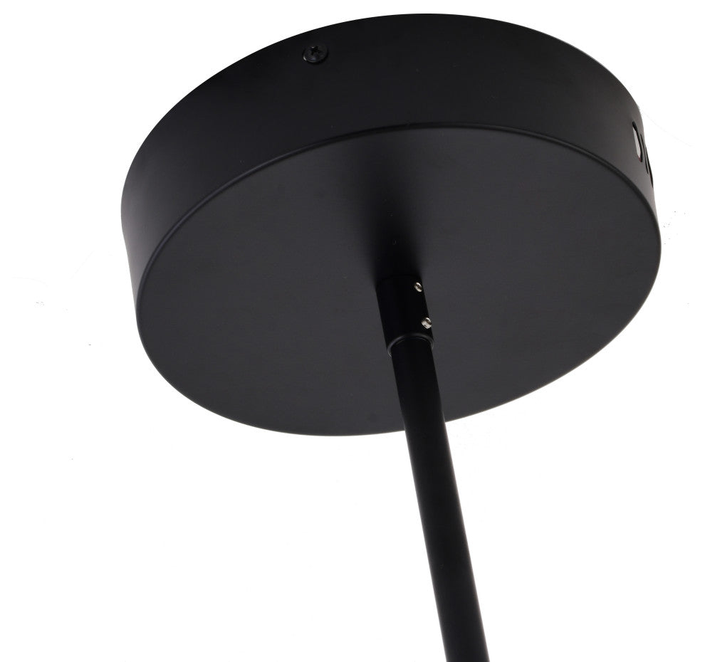 Bethel International WE01C18BK 4-Light LED Chandelier, Black