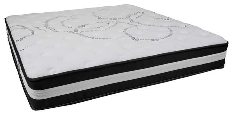 12" CertiPUR-US Foam Pocket Spring Mattress & 3" Gel Memory Foam Topper Bundle,