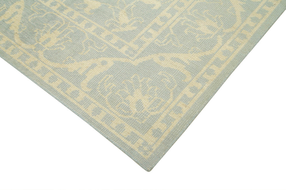 Rug N Carpet - Handwoven Oriental 8' 11" x 11' 11" Pastel Beige Oushak Rug