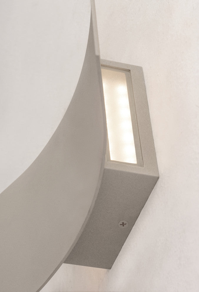 Sadie 18" Outdoor Sconce, Textured Gray