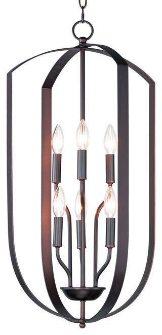 Maxim 10039 Provident 6 Light 15"W Taper Candle Pendant - Oil Rubbed Bronze