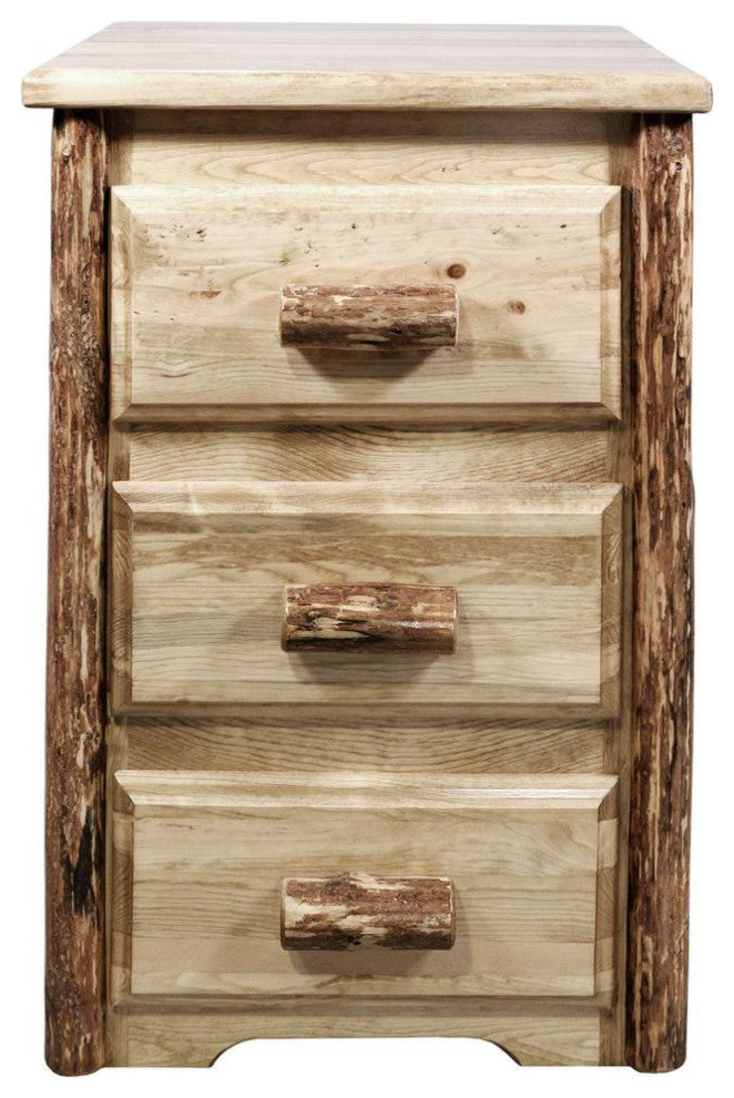 Glacier Country Collection Nightstand With 3 Drawers