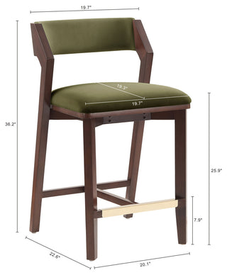 Manhattan Comfort Patricia Counter Stool, Turtle Green, Single