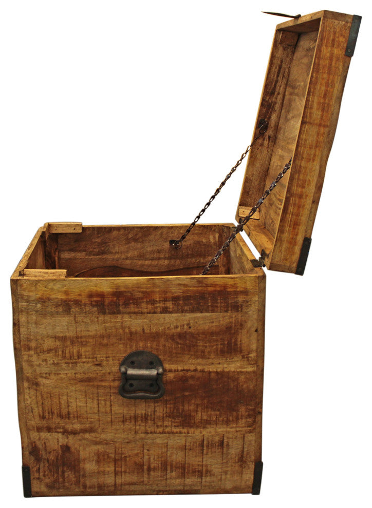 Mateo Trunk End Table Natural Finish