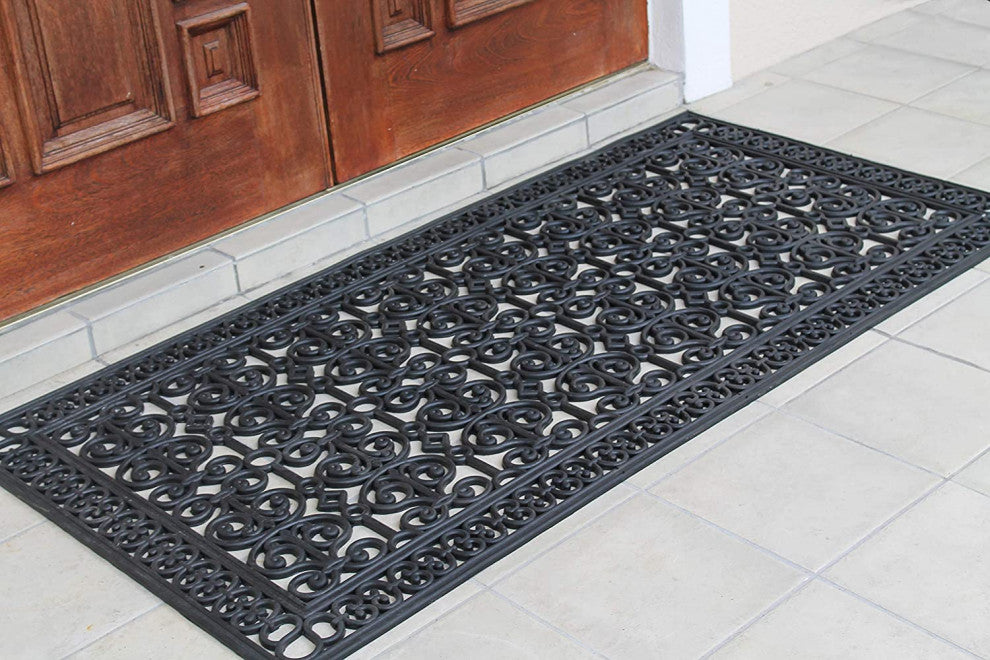 Rubber Grill Matching Doormat Set, Patio/Garage, Heavy Duty, 3-Piece Set