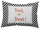 Halloween Trick or Treat Checks Accent Pillow, Black, 14"x20"