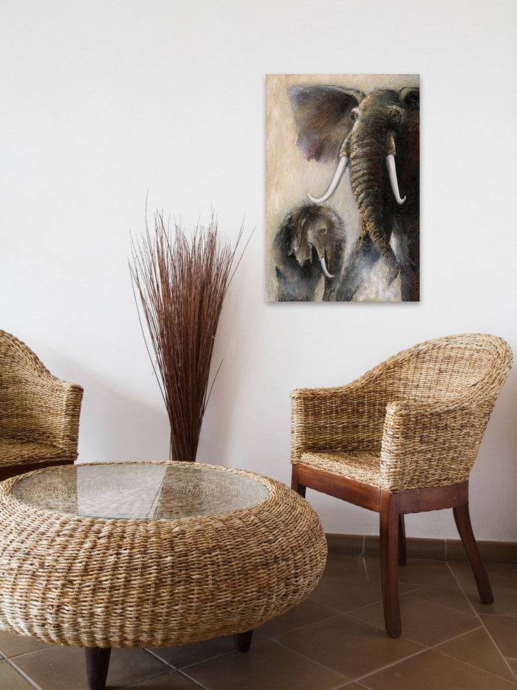 Marmont Hill, "In Her Protection" by Bergerac Painting on Wrapped Canvas, 20x30