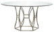 Luna 60" Round Dining Table, Silver