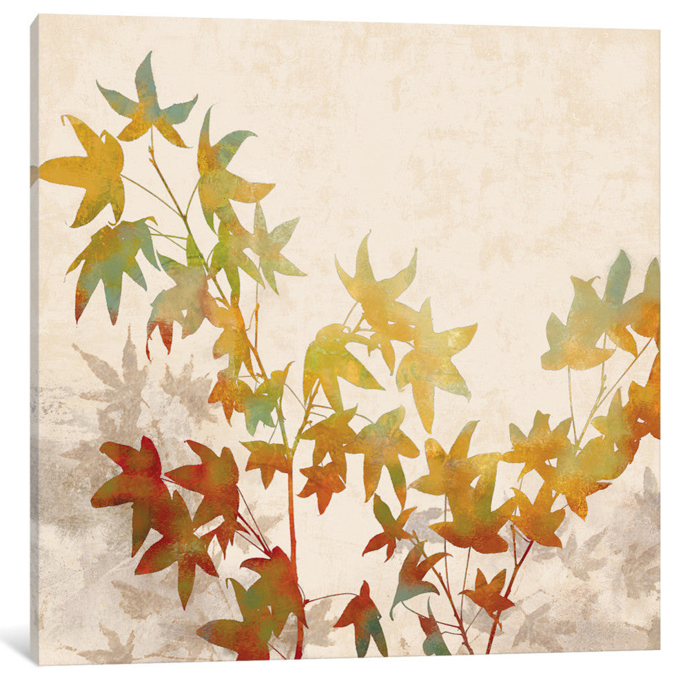 "Turning Leaves I" by Erin Lange, Canvas Print, 26"x26"