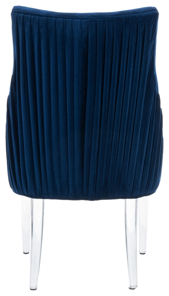 Safavieh De Luca Acrylic Leg Dining Chair Navy