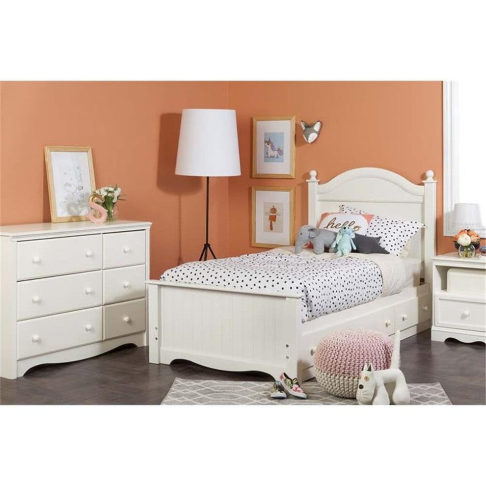 South Shore Angel 6 Drawer Changing Table Dresser in Pure White