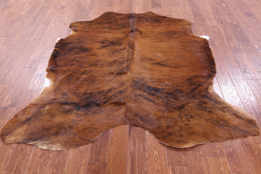 Natural Cowhide Rug 6' 2" X 5' 11" C1945