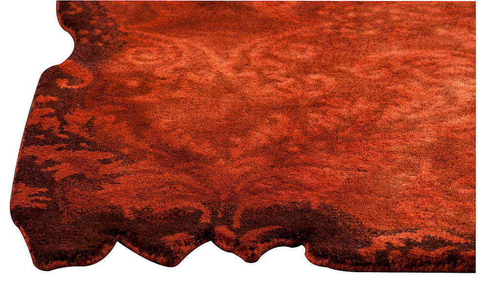 Hand Tufted Rust Wool Area Rug
