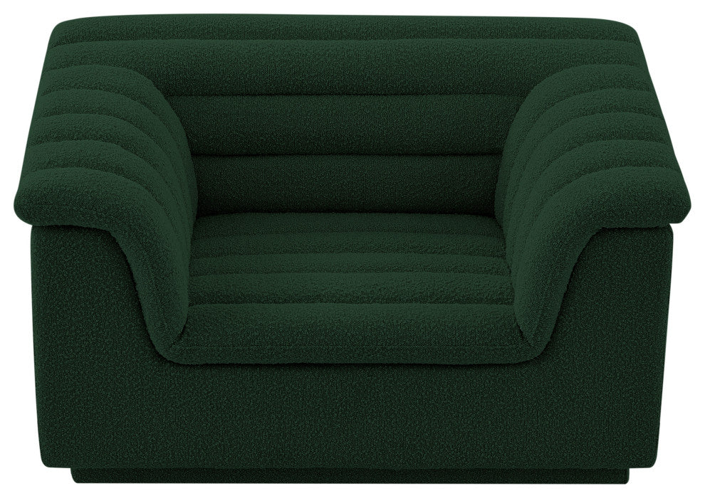 Cascade Upholstered Set, Green, Boucle Fabric, Chair