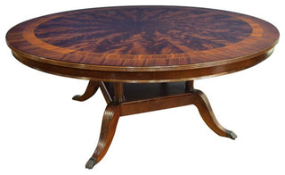 Large Round Mahogany Regency Dining Table by Leighton Hall