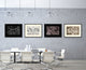 Siberia, Russia, Asia Old Monochrome Map Print On Canvas With Frame, 16" X 21"