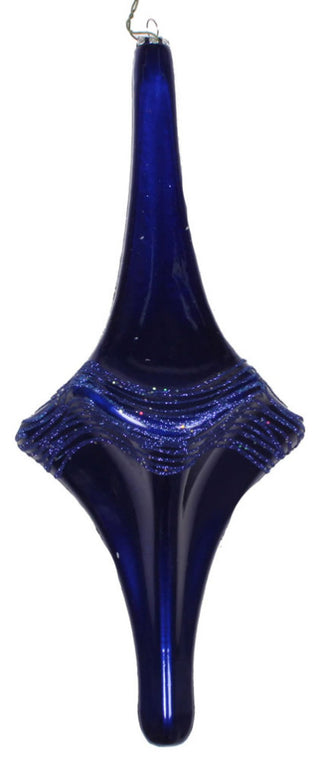 Candy Glitter Drop Christmas Ornament , Cobalt Blue, 12"