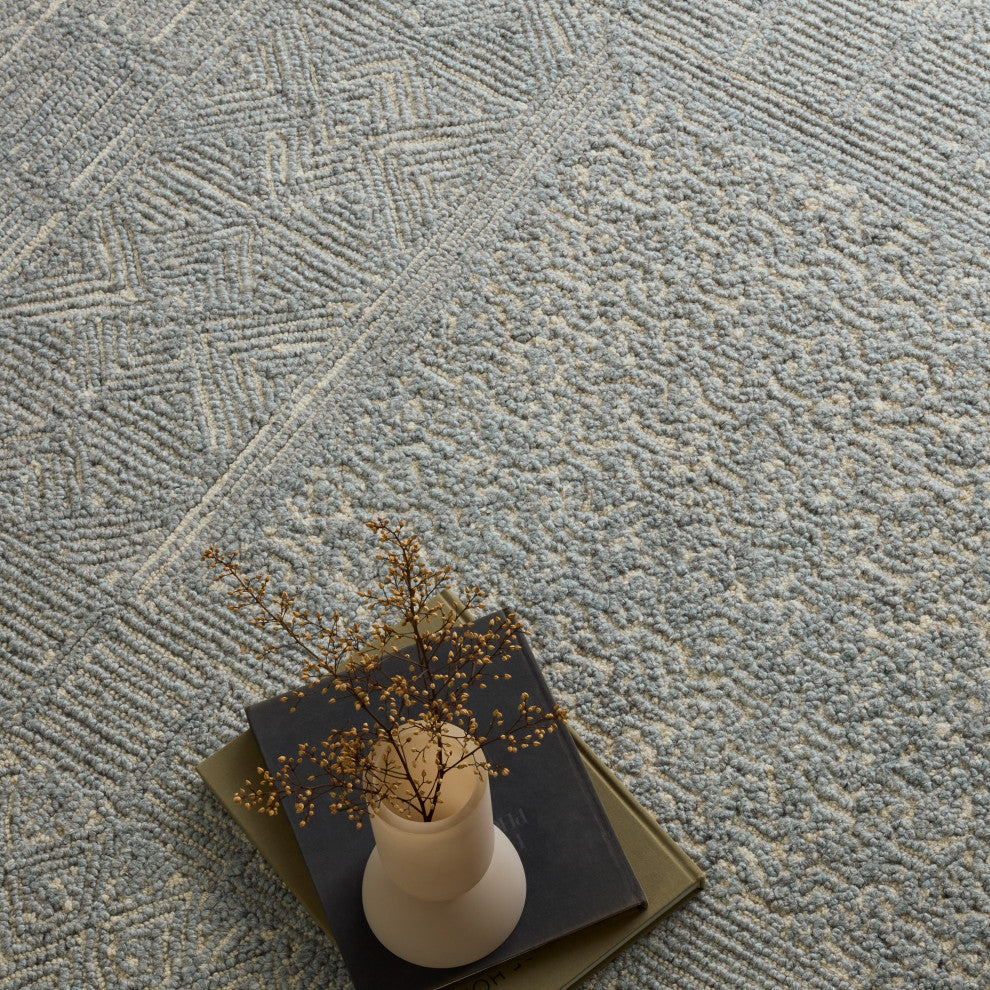 Jaipur Living Viatte Handmade Geometric Blue/ Cream Area Rug 6'X9'
