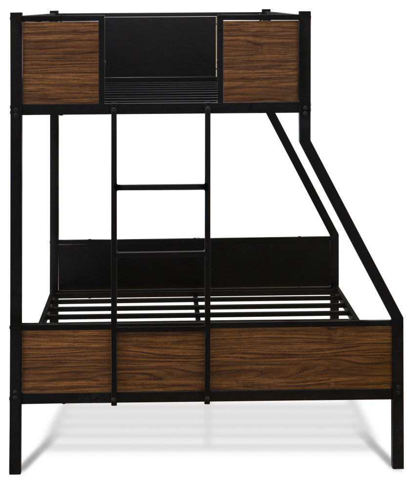 Jackson Full Twin Bunk Bed In Powder Coating Black Color