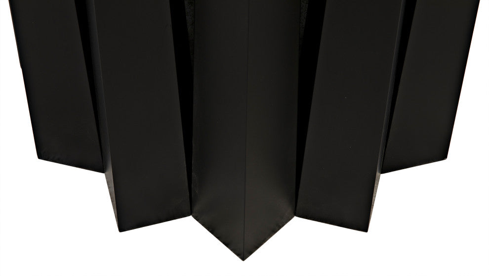 Column Dining Table, Black Metal