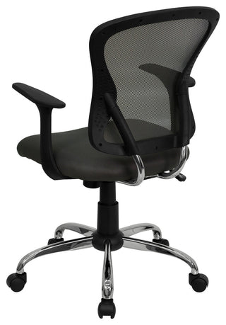 Mid-Back Mesh Swivel Task Chair with Chrome Base, Gray