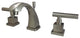 Kingston Brass Widespread Bathroom Faucet With Brass Pop-Up, Brushed Nickel
