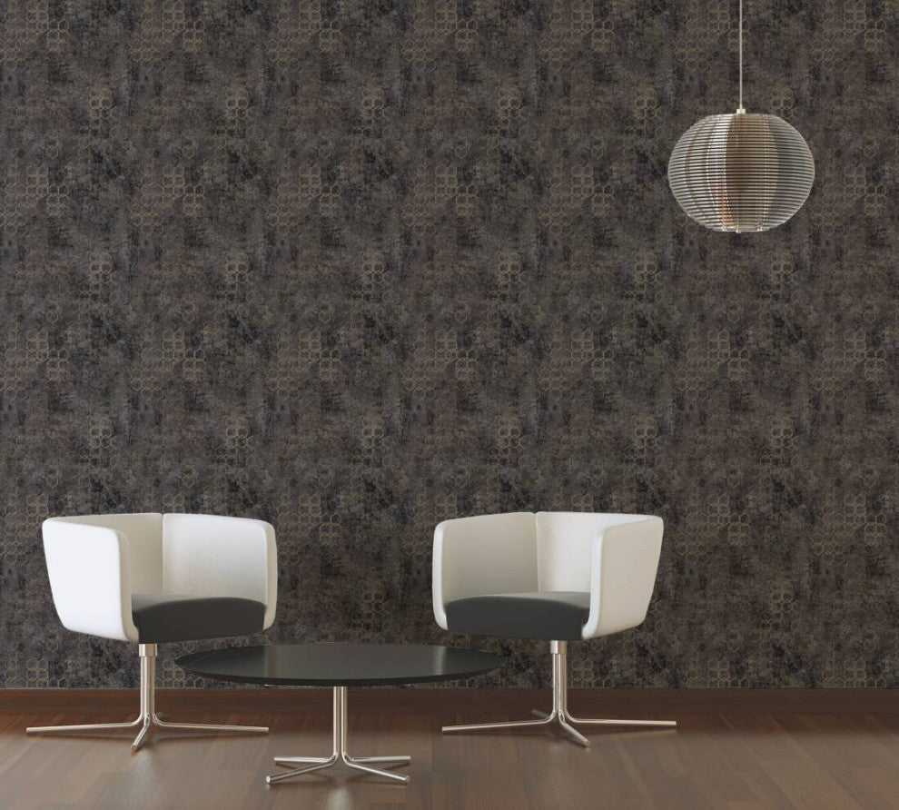 Sample, Geometric Textured Wallpaper Featuring Honeycomb Pattern, 374246
