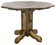 Homestead Collection Center Pedestal Table, Stain and Clear Lacquer Finish