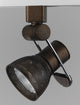 120V Medium Base Track Head, Rust Finish