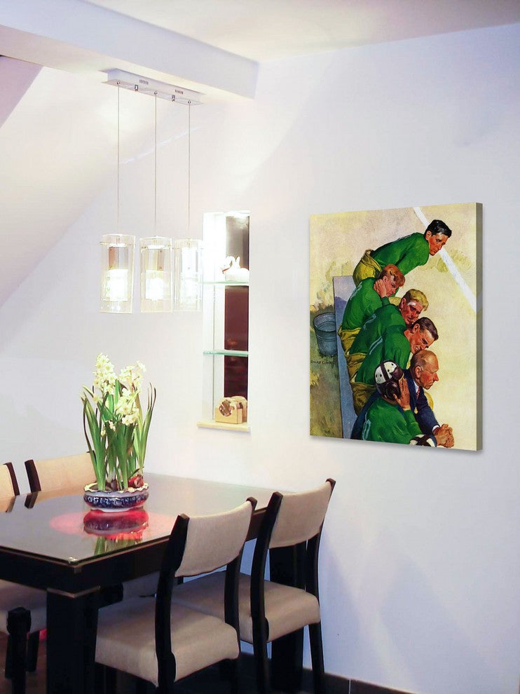 "Team on Bench" Painting Print on Canvas by Emery Clarke