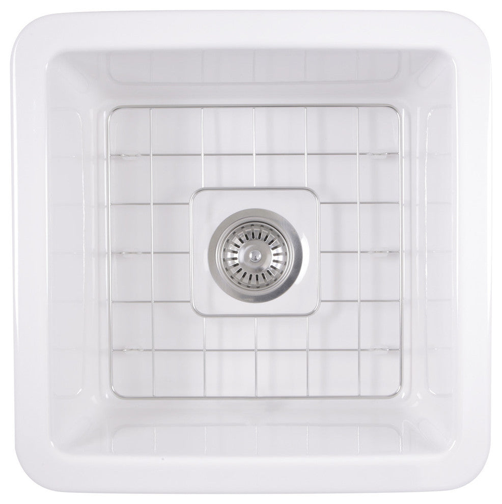 Nantucket Sinks Dualmount Fireclay Kitchen Sink Wellfleet, 18"