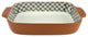 14" Diamond Rectangular Terracotta Oven Baking Dish